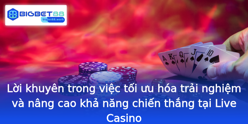 Lời khuyên trong việc tối ưu hóa trải nghiệm và nâng cao khả năng chiến thắng tại Live Casino Lời khuyên trong việc tối ưu hóa trải nghiệm và nâng cao khả năng chiến thắng tại Live Casino